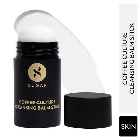 sugar cosmetics coffee culture cleansing balm stick - face cleanser & makeup remover | vegan & cruelty free | all skin type | 30 gms