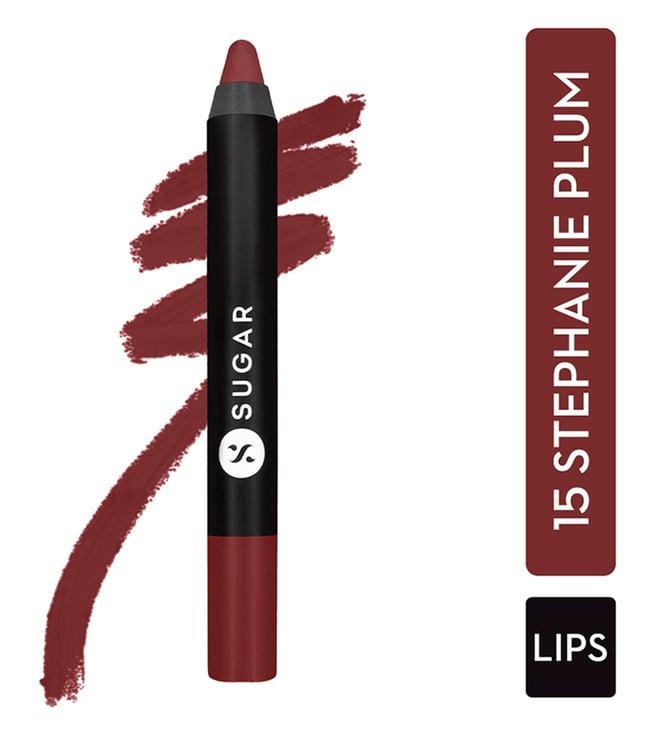 sugar cosmetics matte as hell crayon lipstick 15 stephanie plum - 2.5 gm