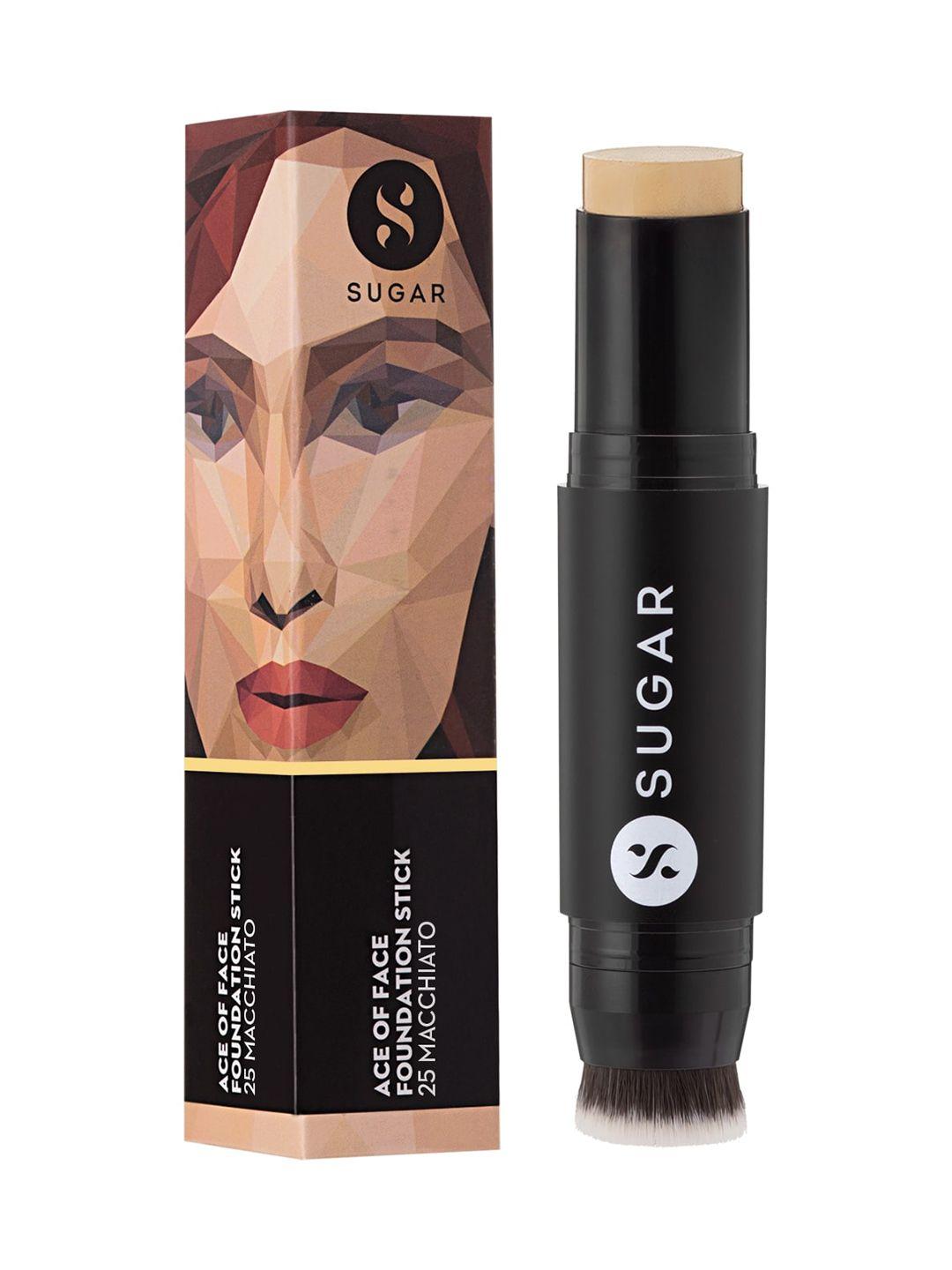 sugar ace of face foundation stick - 25 macchiato - light medium, olive undertone - 12g