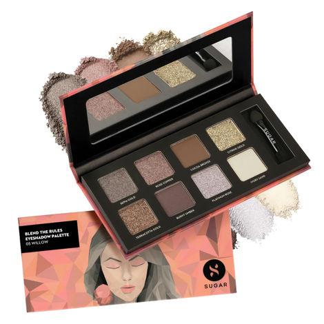 sugar cosmetics blend the rules eyeshadow palette - 05 willow (cool toned smokey brown )