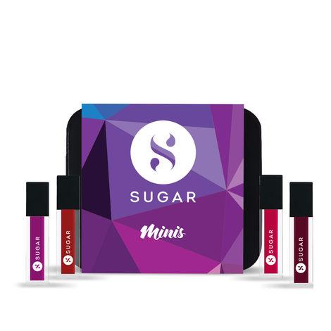 sugar cosmetics smudge me not liquid mini lipstick set - new bold set