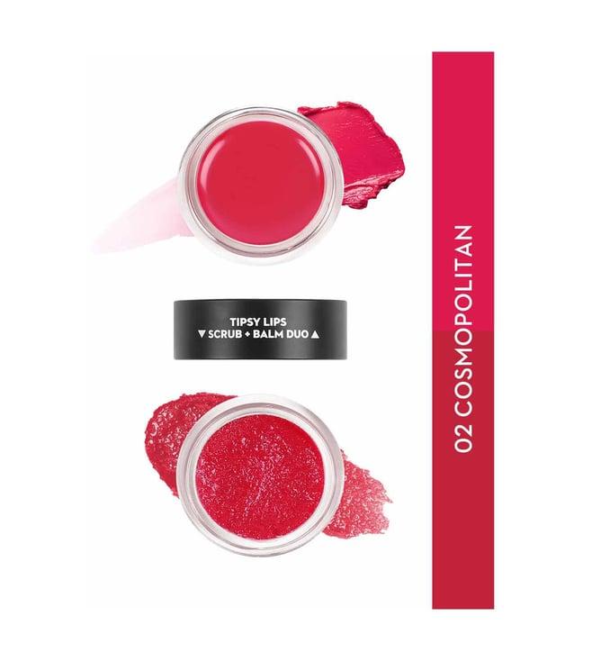 sugar cosmetics tipsy lips scrub and balm duo 02 cosmopolitan (fresh and fruity) - 10 gm