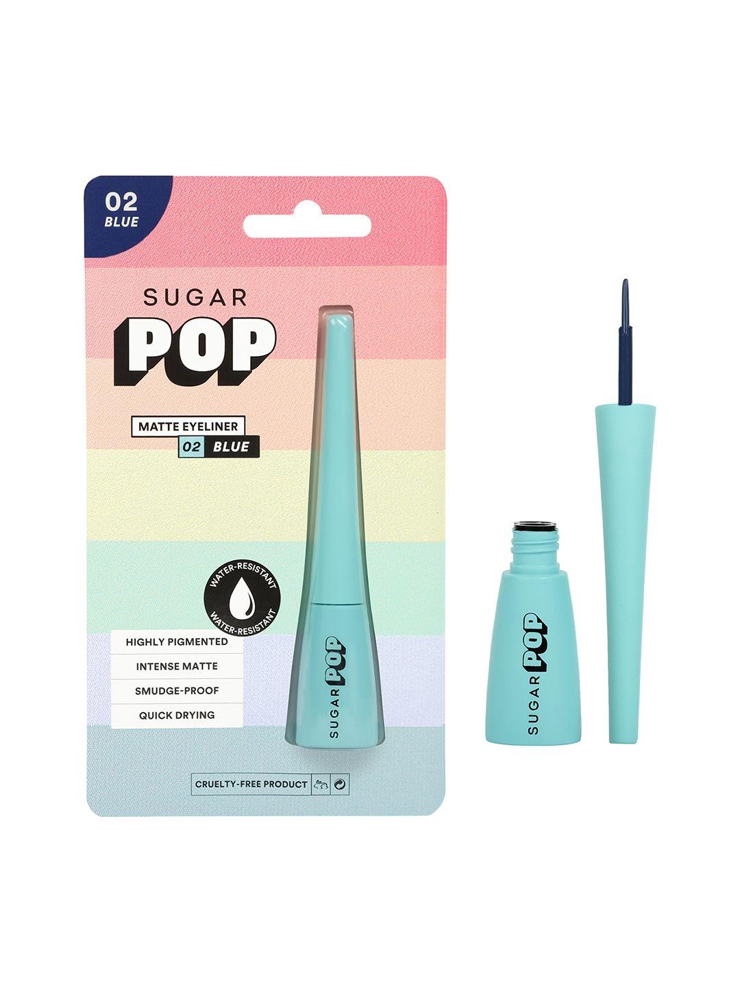 sugar pop matte intense colour smudge-proof water-resistant eyeliner 4.5ml - blue 02