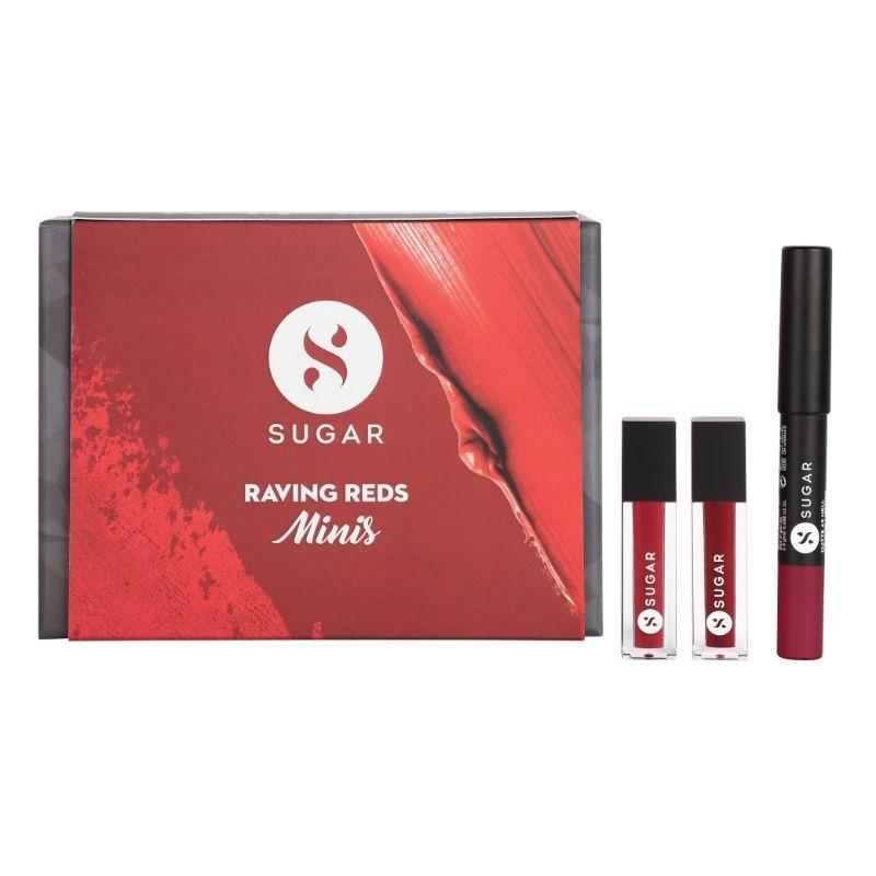 sugar raving reds mini lipstick set