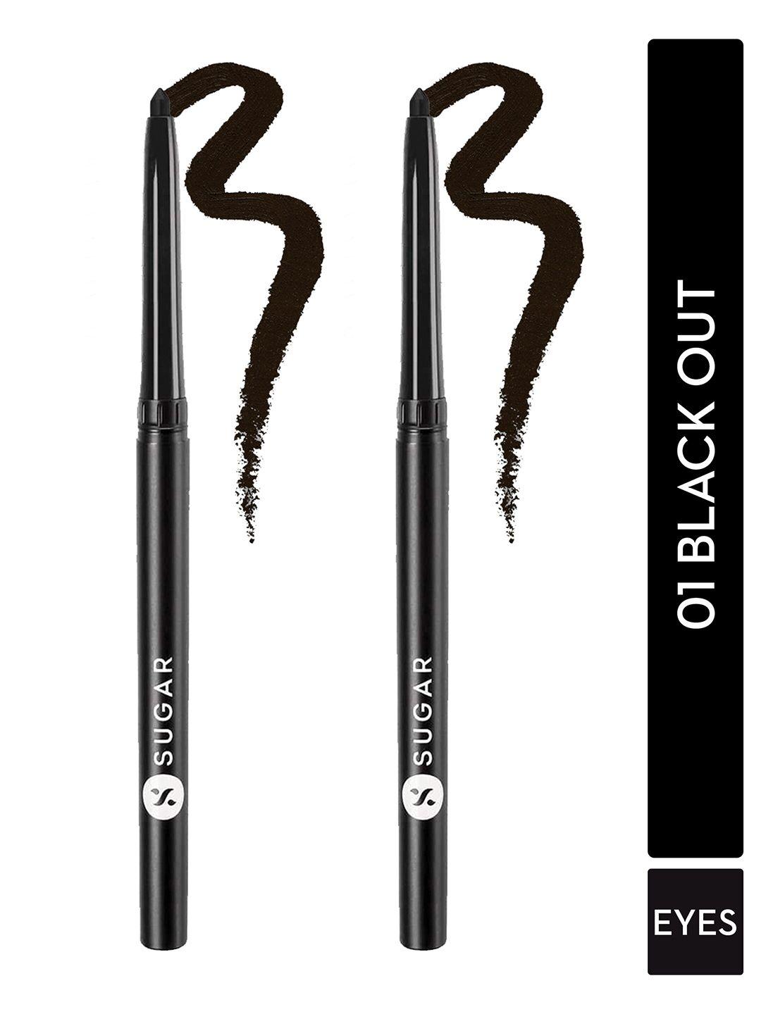 sugar set of 2 kohl of honour intense kajal 0.25 g each - black out 01