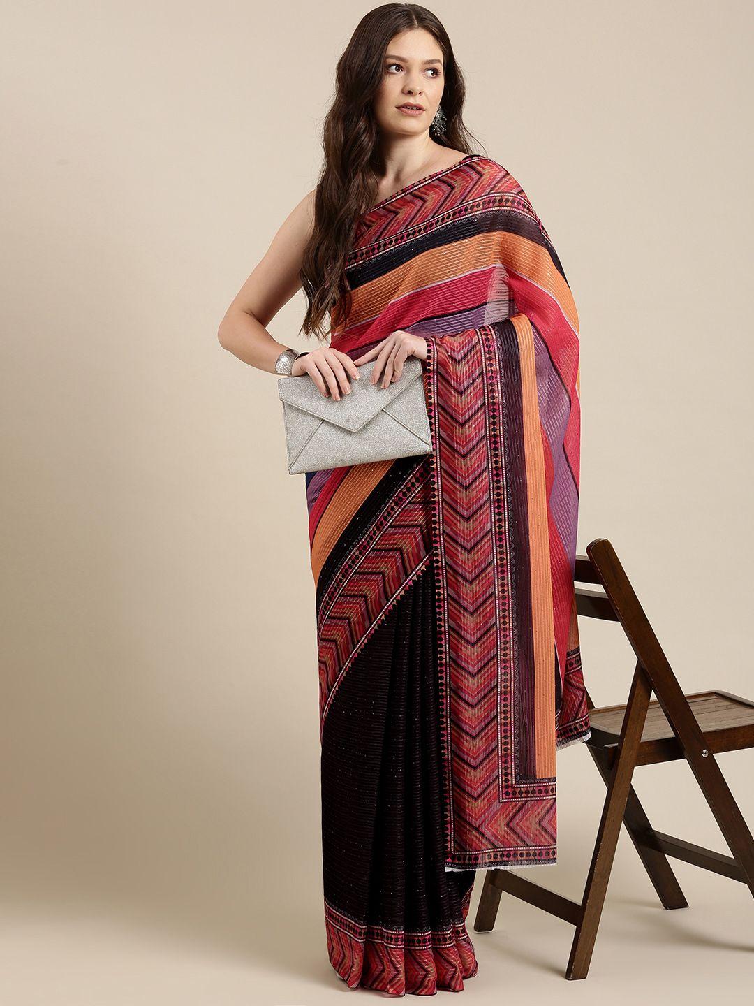 sugathari assorted embellished sequinned saree