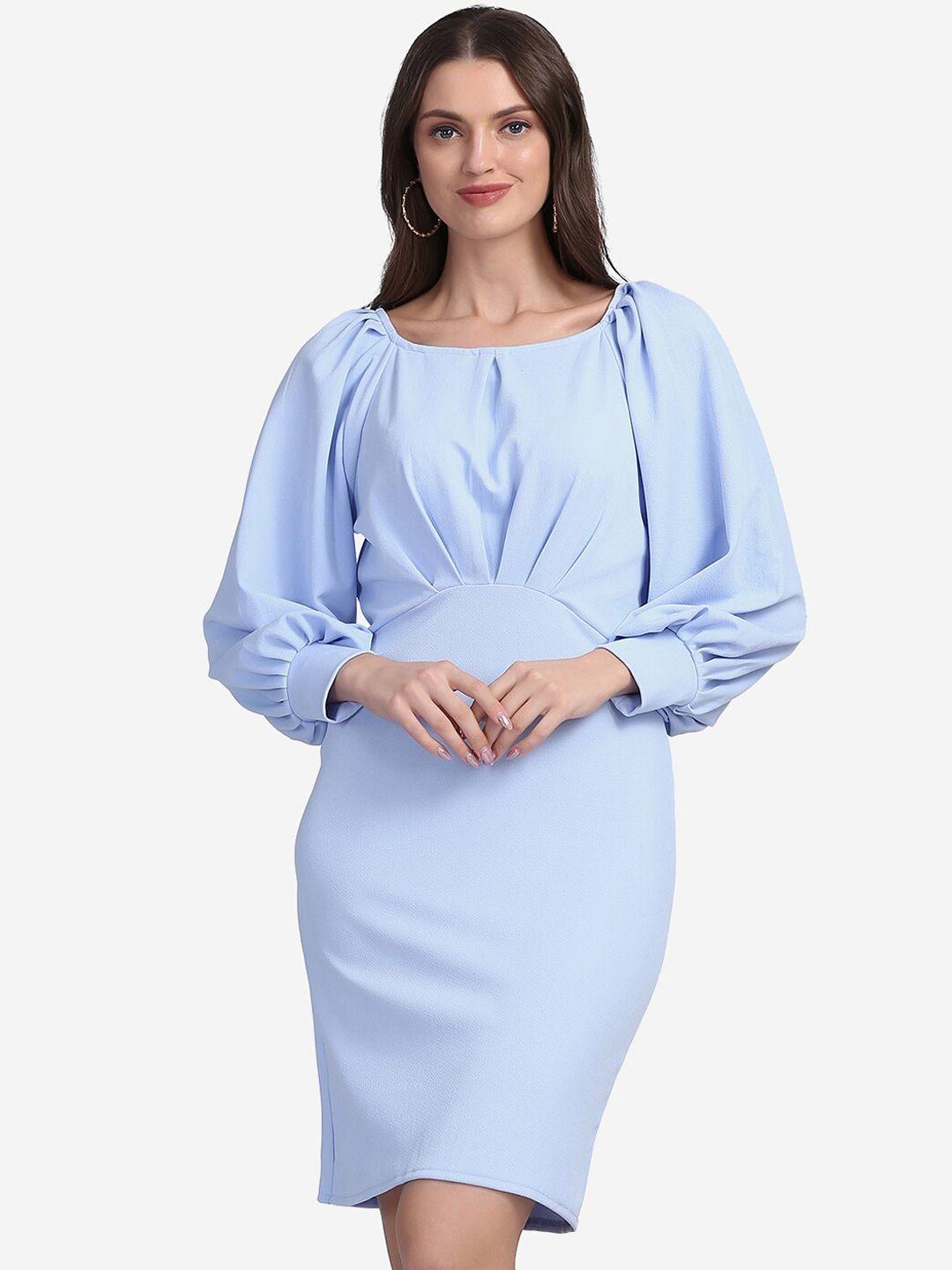 sugathari blue sheath dress