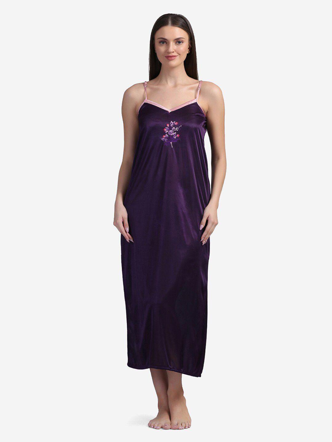 sugathari purple maxi nightdress