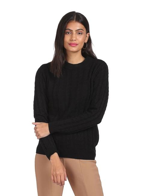 sugr black regular fit sweater