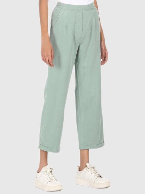 sugr green relaxed fit trousers