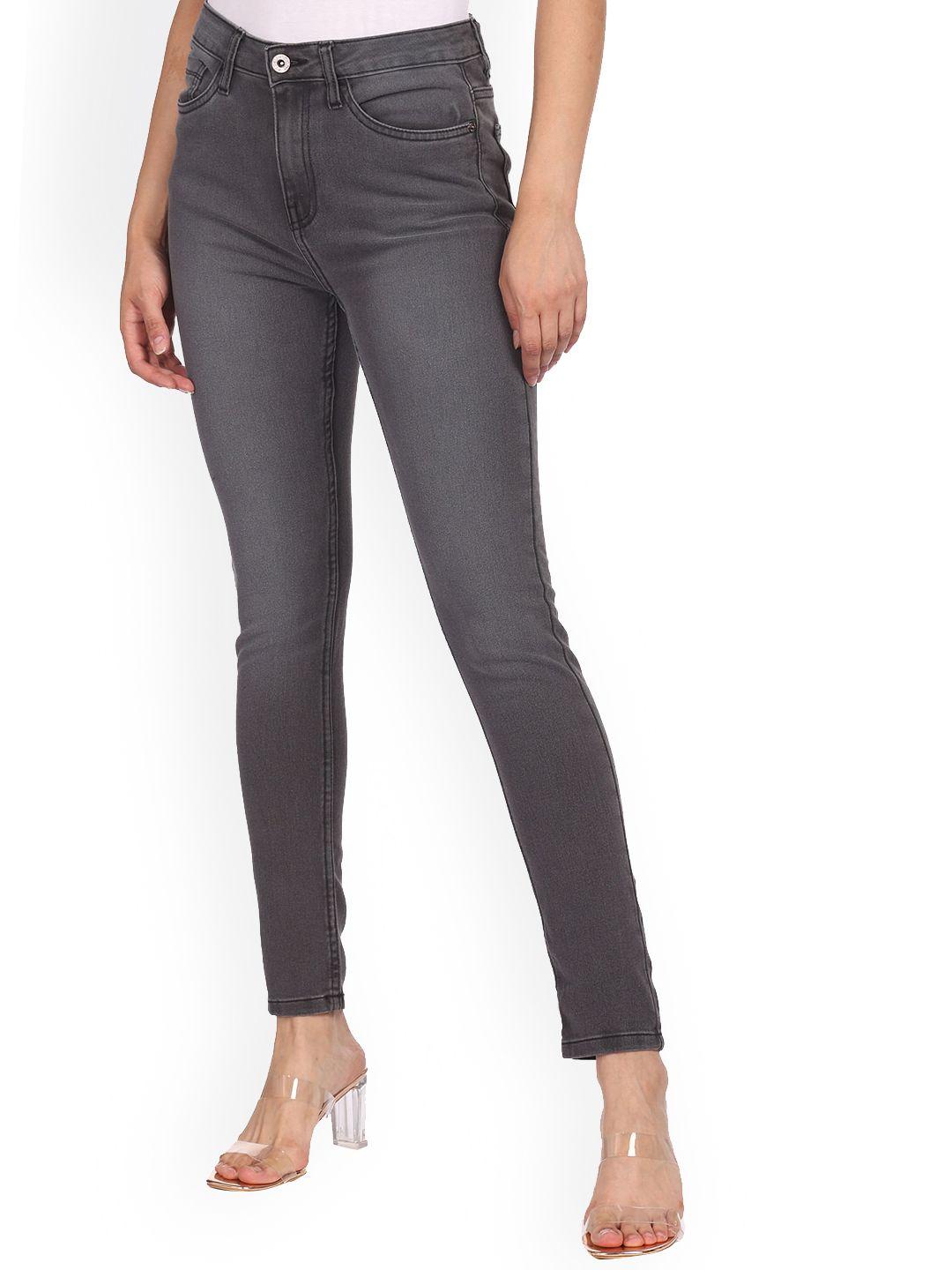 sugr grey regular fit cropped jeans