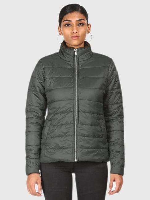 sugr olive quilted jacket