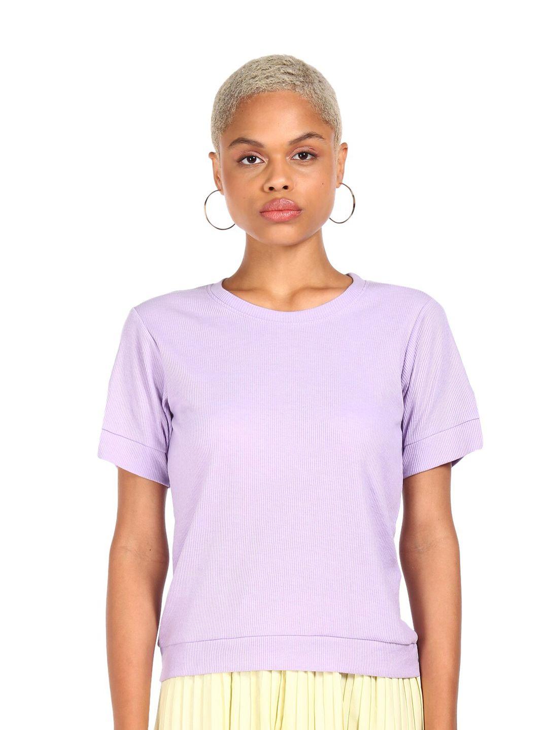 sugr purple solid cotton top