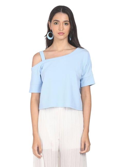 sugr sky blue regular fit top