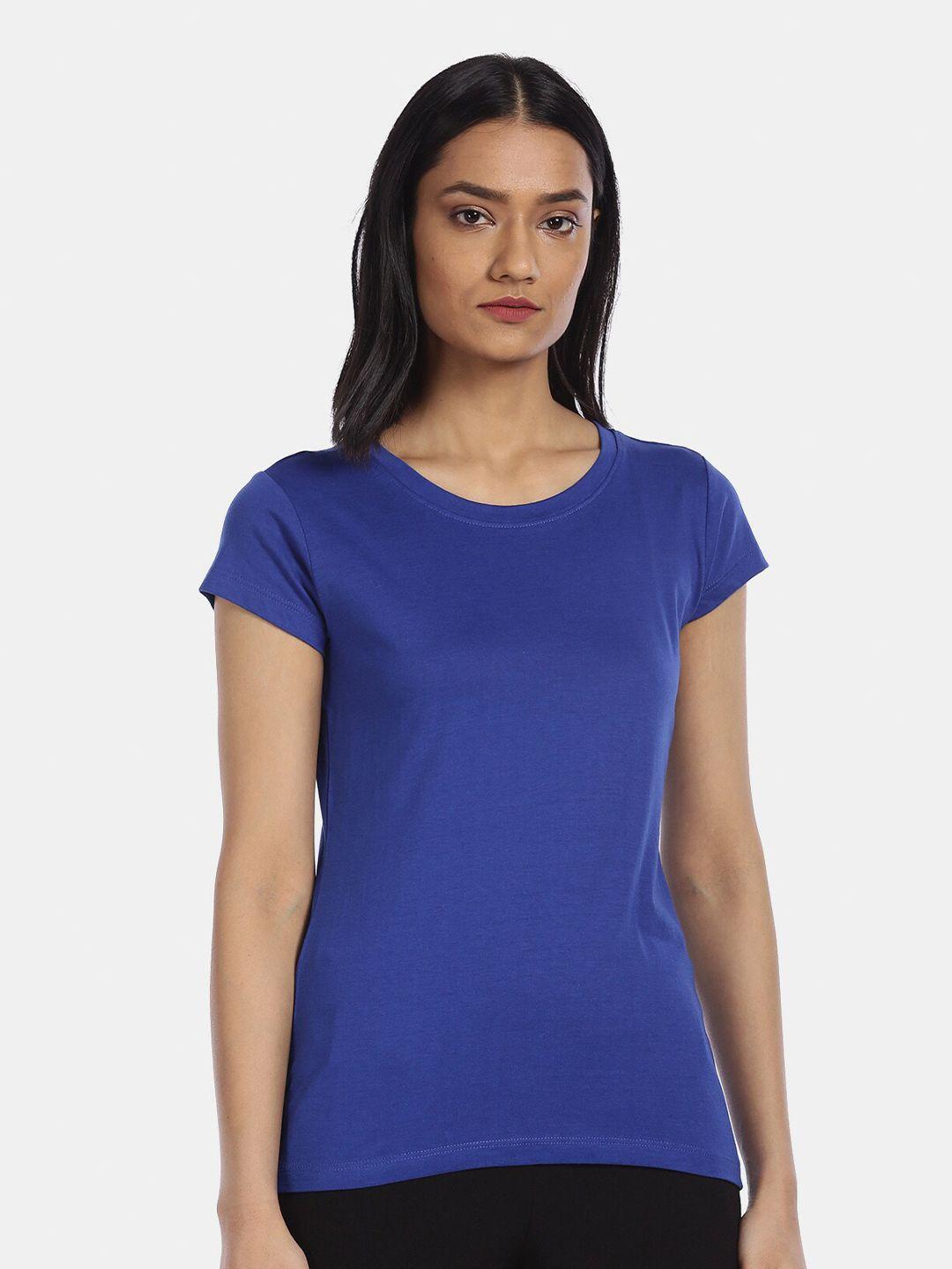 sugr women blue extended sleeves t-shirt