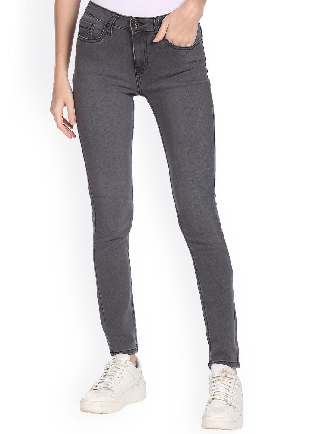 sugr women grey slim fit jeans