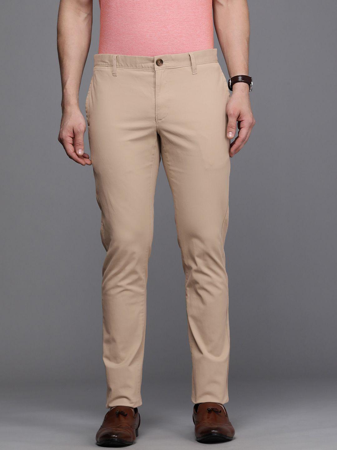 suitltd men khaki slim fit chinos trousers