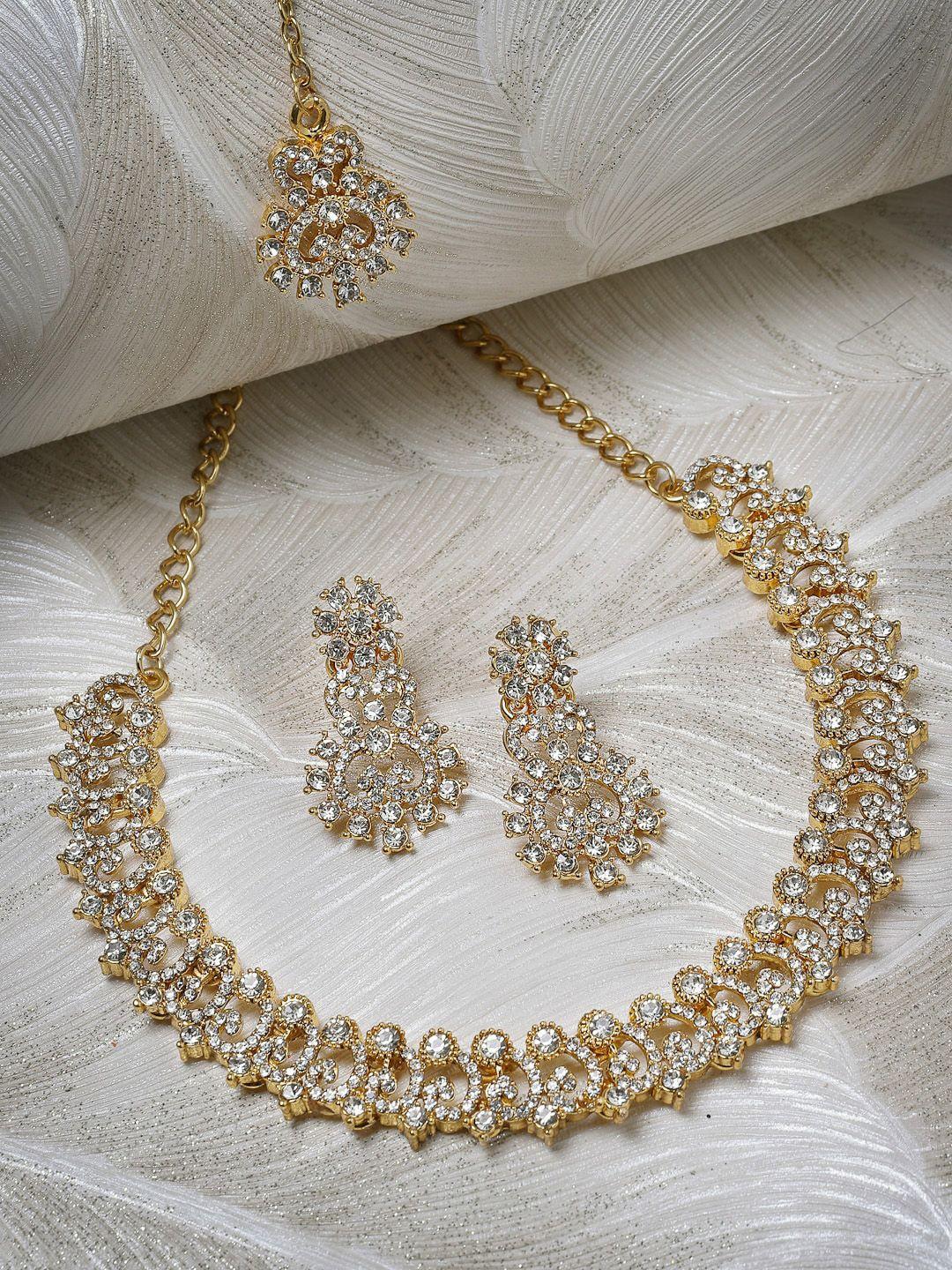sukkhi gold plated & stone studded jewellery set