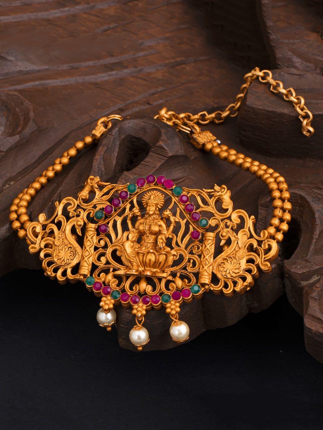 sukkhi gold-plated temple armlet bracelet