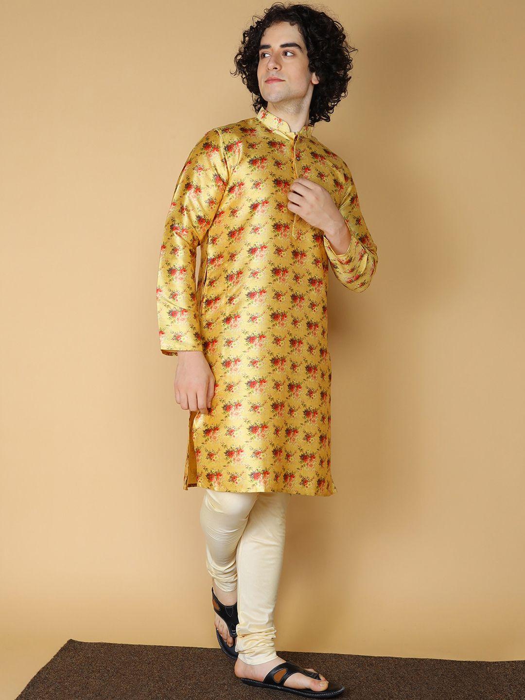 sultan the king of kurta floral woven design regular kurta with pyjamas