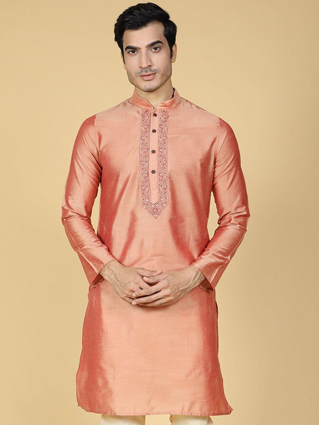 sultan the king of kurta mandarin collar cotton silk straight kurta