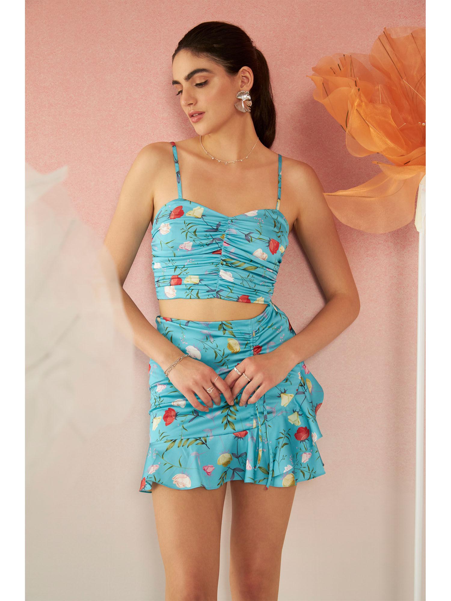 sultry recycled polyester floral co-ord set (set of 2)