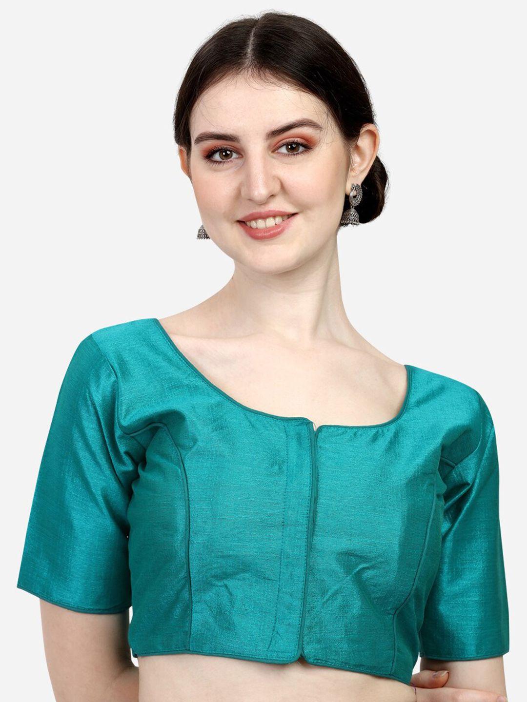 sumaira tex round neck half sleeve readymade saree blouse