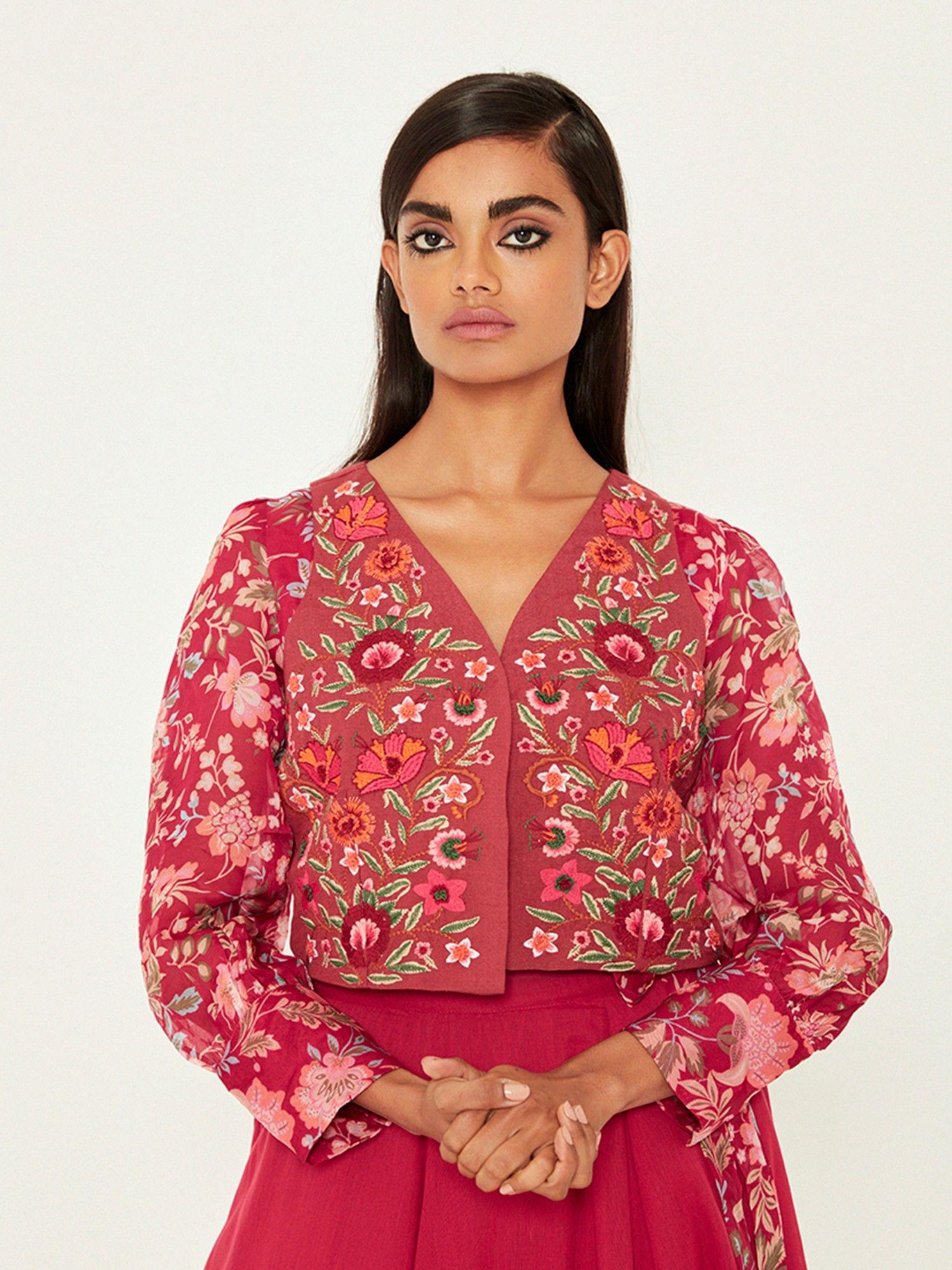 summer bloom crop jacket