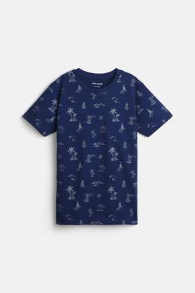 summer blue t-shirt for boys - navy