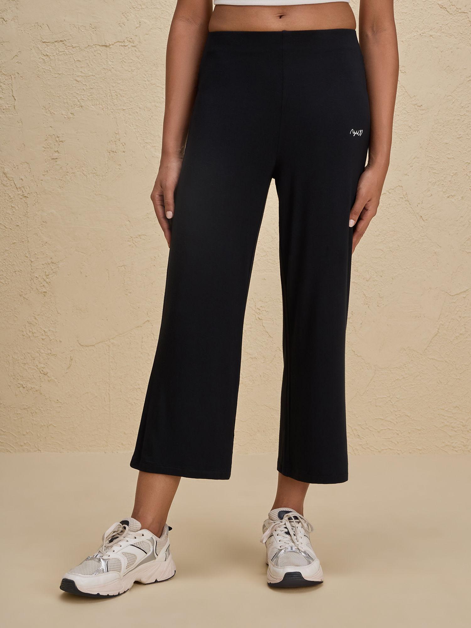 summer essential super soft and comfy modal cropped pants-nyle059-jet black