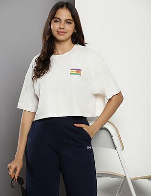 summer flag cropped t-shirt