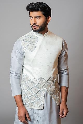 summer shower embroidered bundi jacket