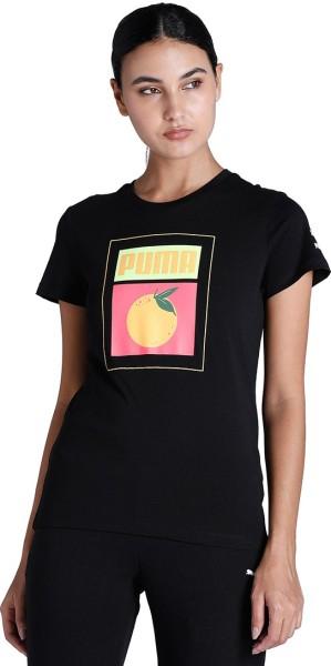 summer squeeze graphic tee women graphic print crew neck cotton blend black t-shirt