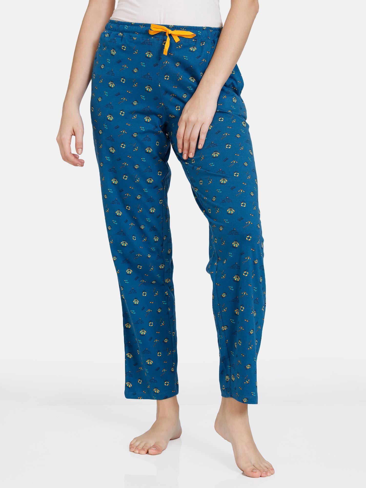 summertime knit poly pyjama - moroccan blue blue