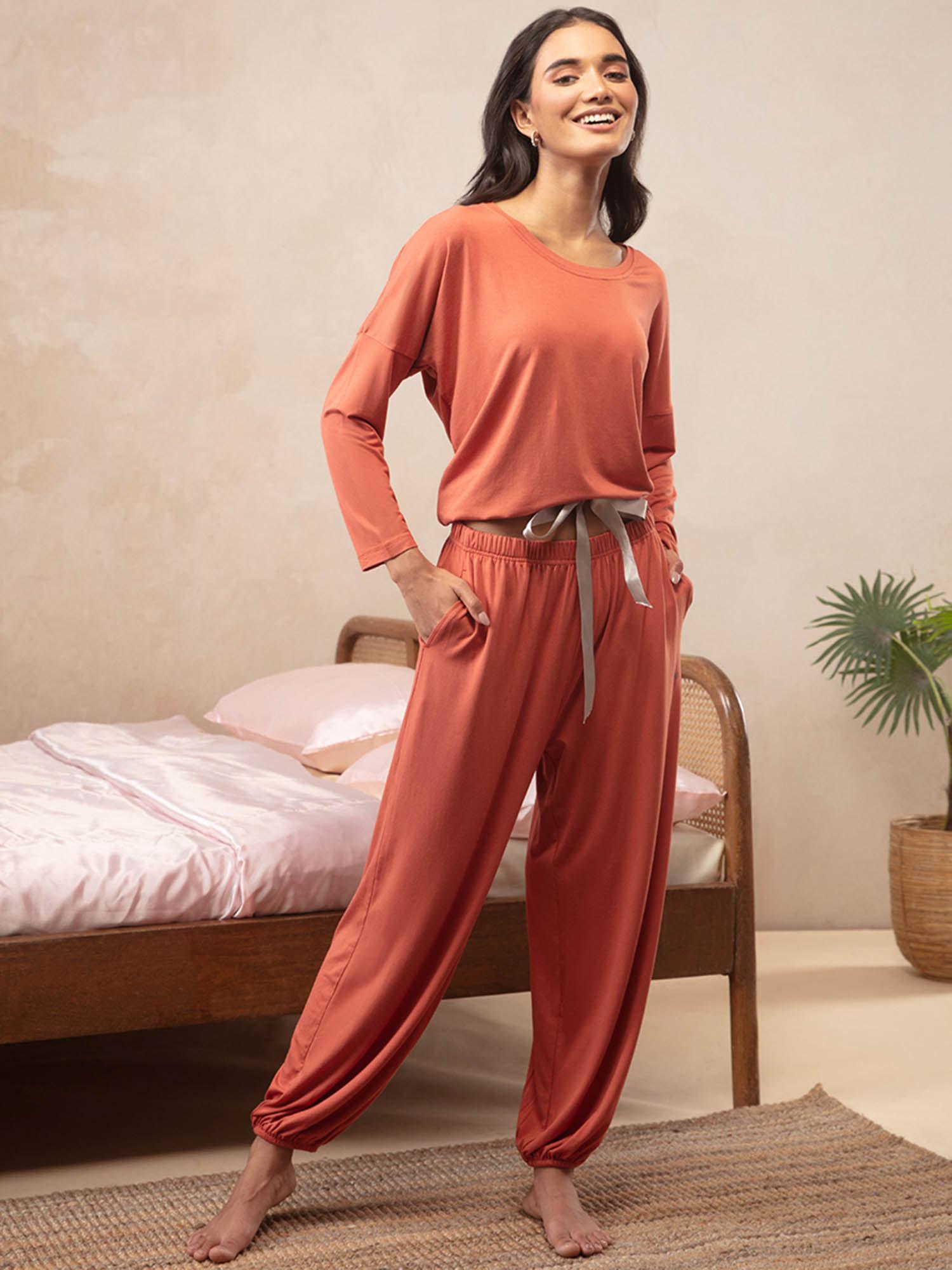 sumptuously soft modal lounge pajama set of 2 nys016-bruschetta