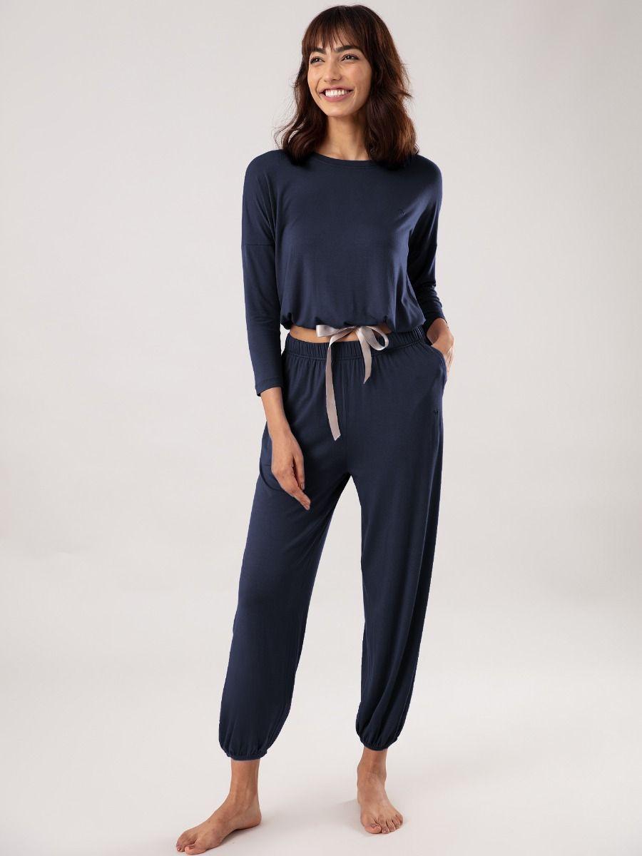 sumptuously soft modal lounge pajama set of 2 nys016-navy