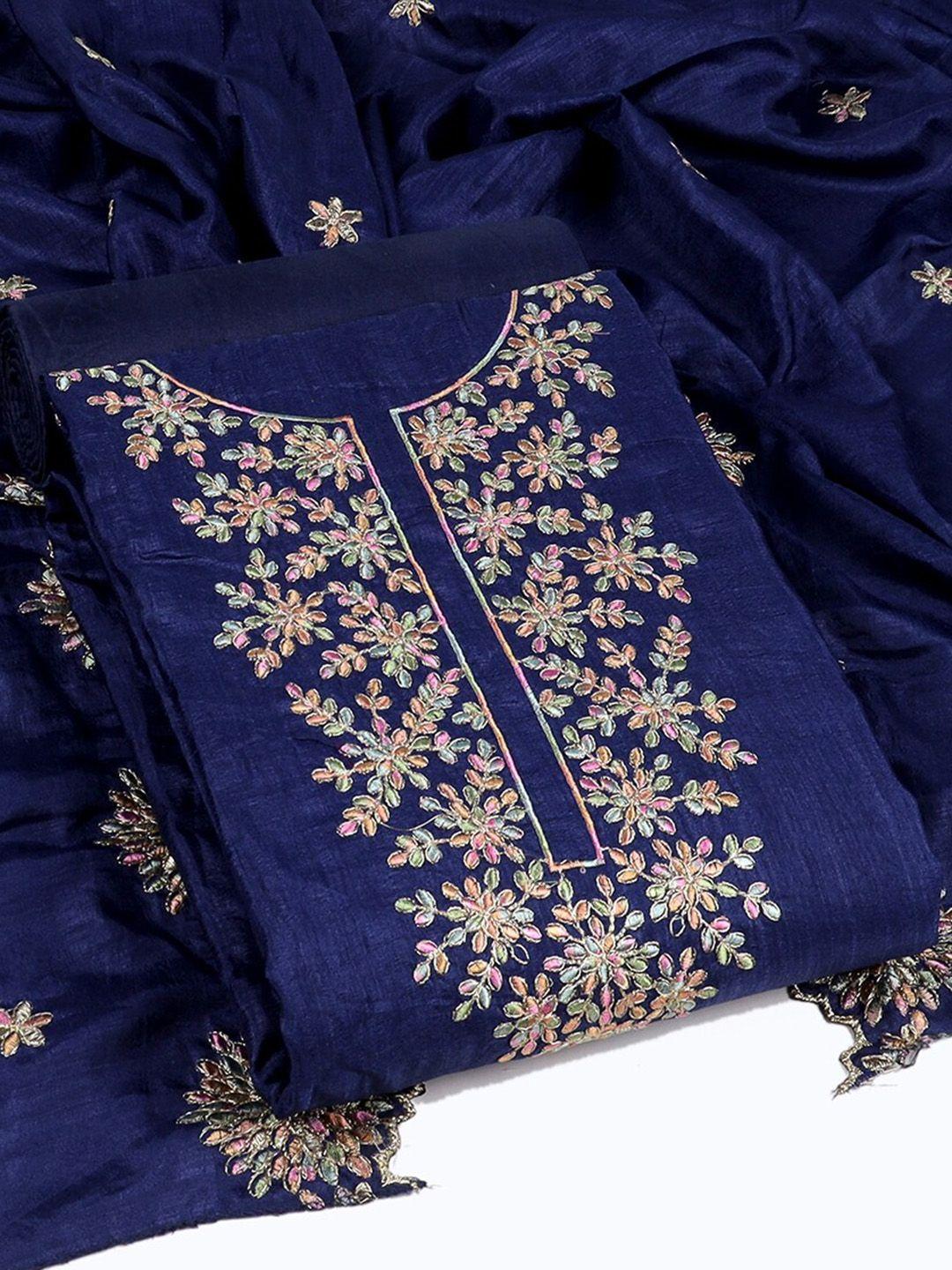 sun fashion and lifestyle ethnic embroidered unstitched dress material