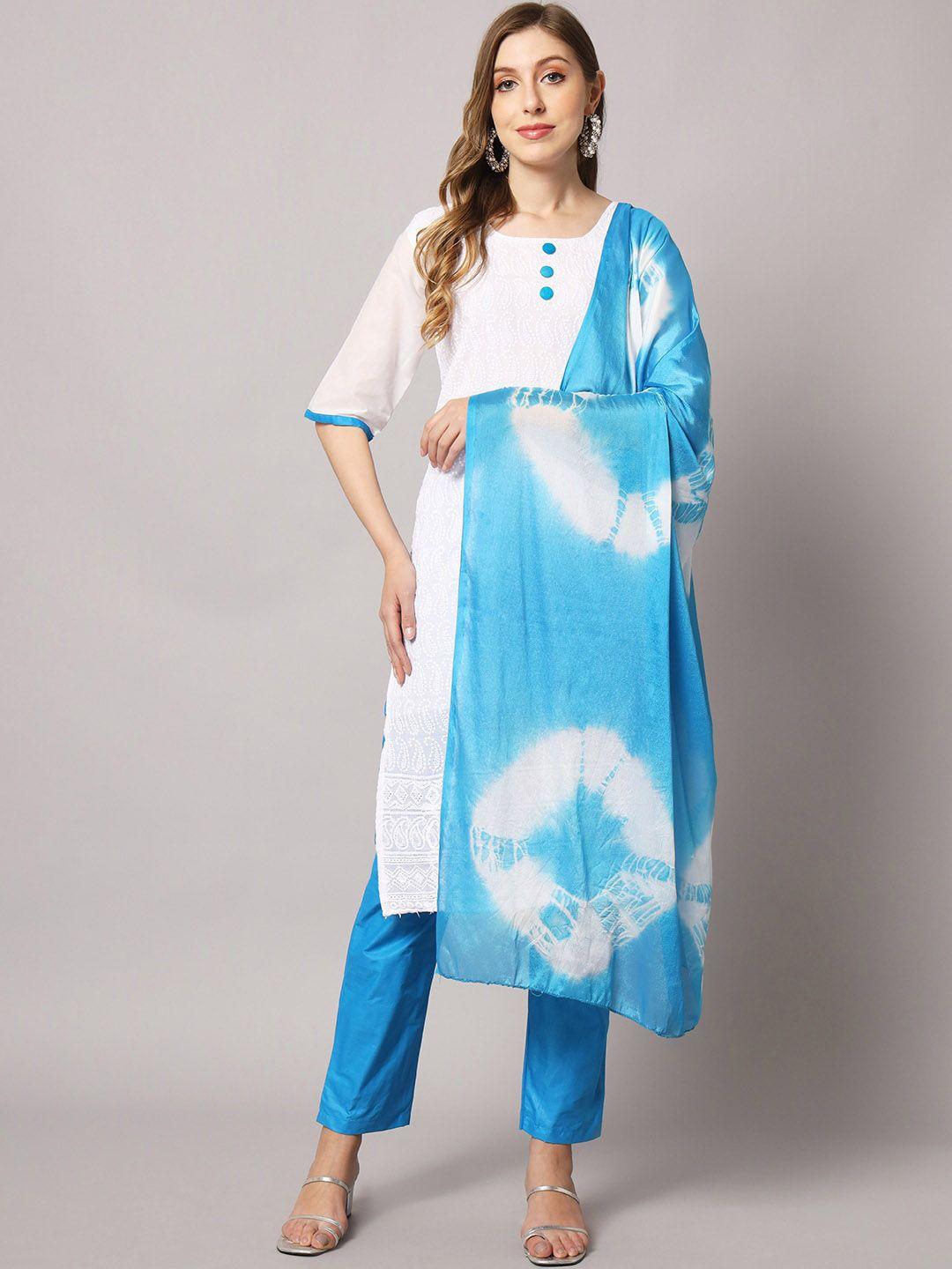 sun fashion and lifestyle paisley embroidered thread work kurta with pyjamas & dupatta