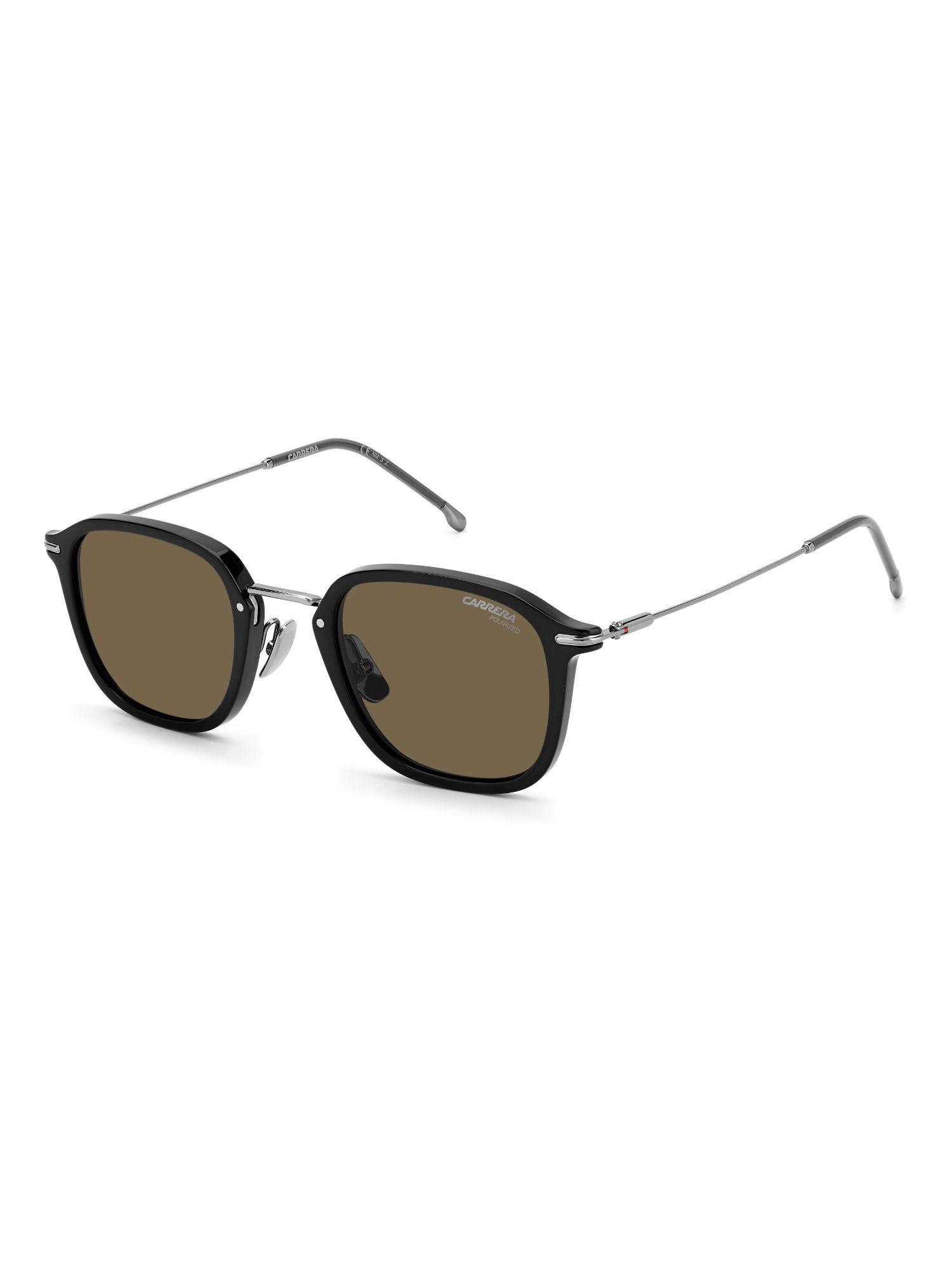 sunglasses bronze polarized lens round sunglass black frame