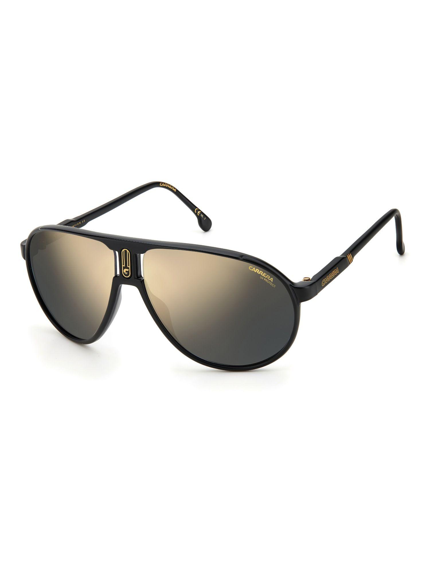 sunglasses grey bronze mirror lens pilot sunglass matte black frame