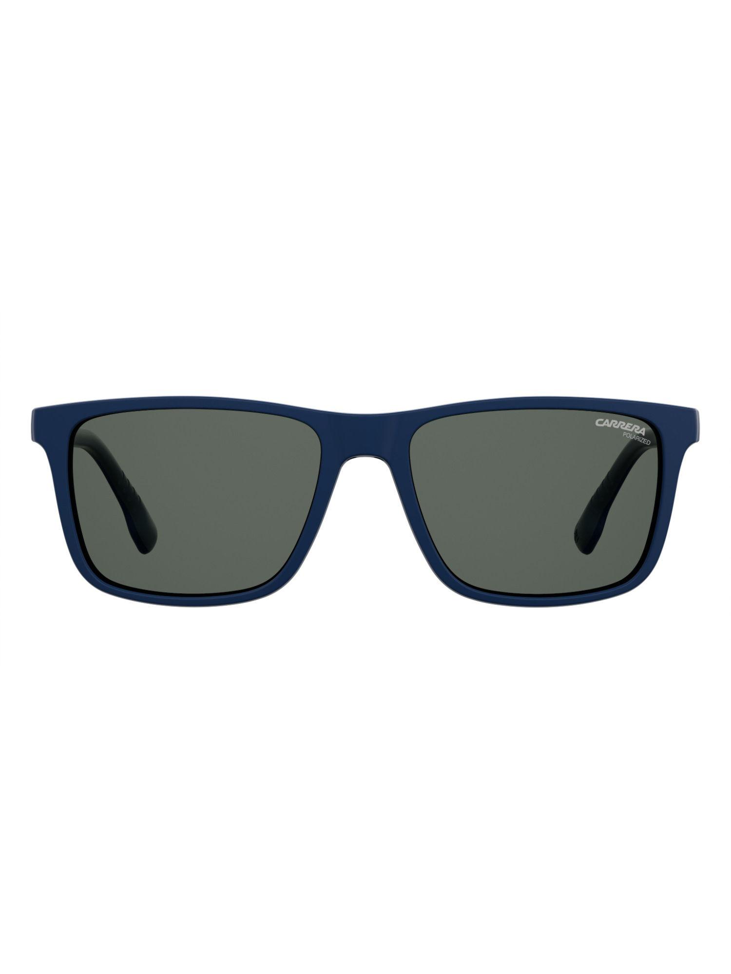 sunglasses grey polarized lens rectangular sunglass matt blue frame