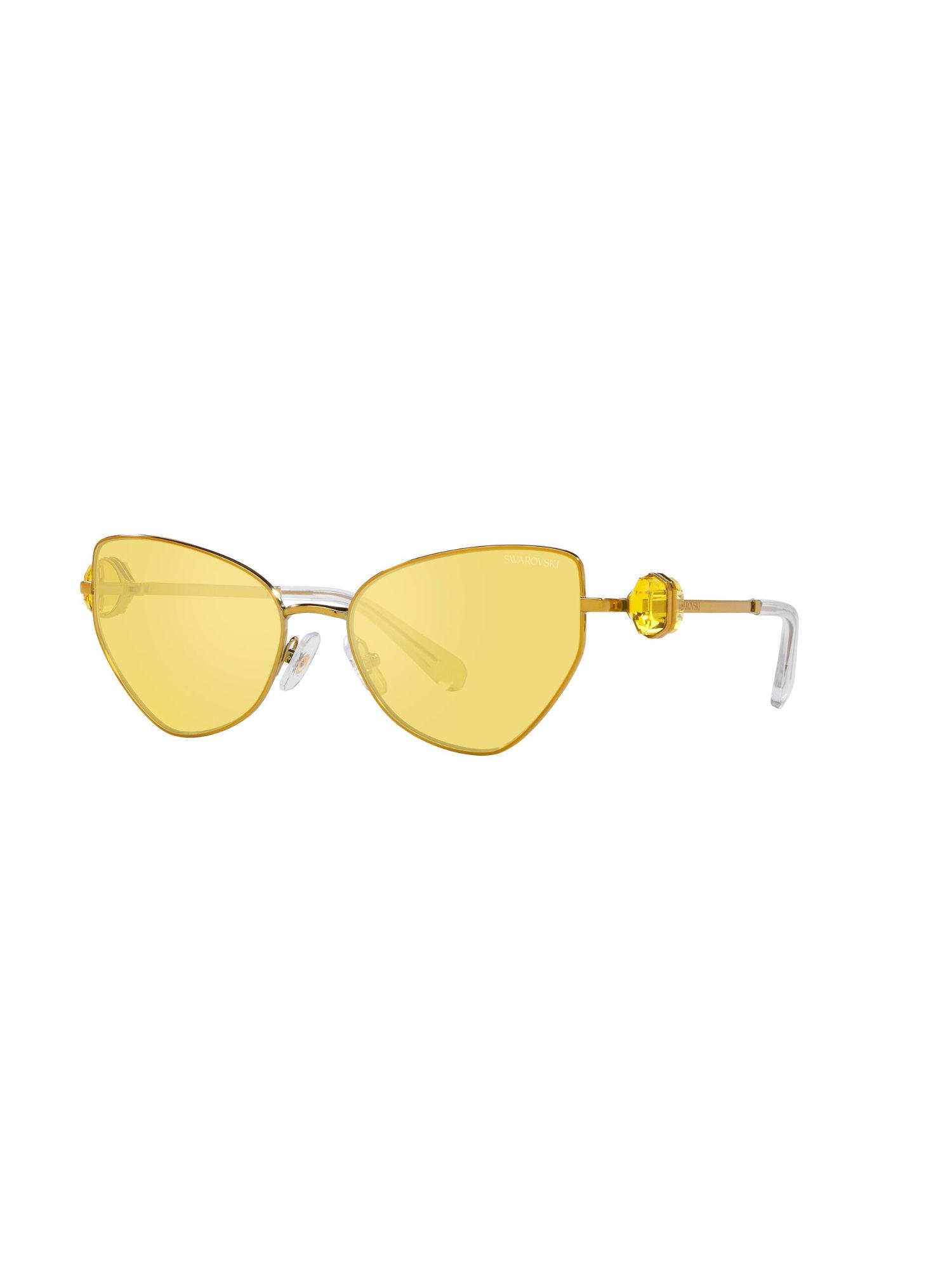 sunglasses women uv protected yellow lens irregular sunglasses - 0sk700340078557