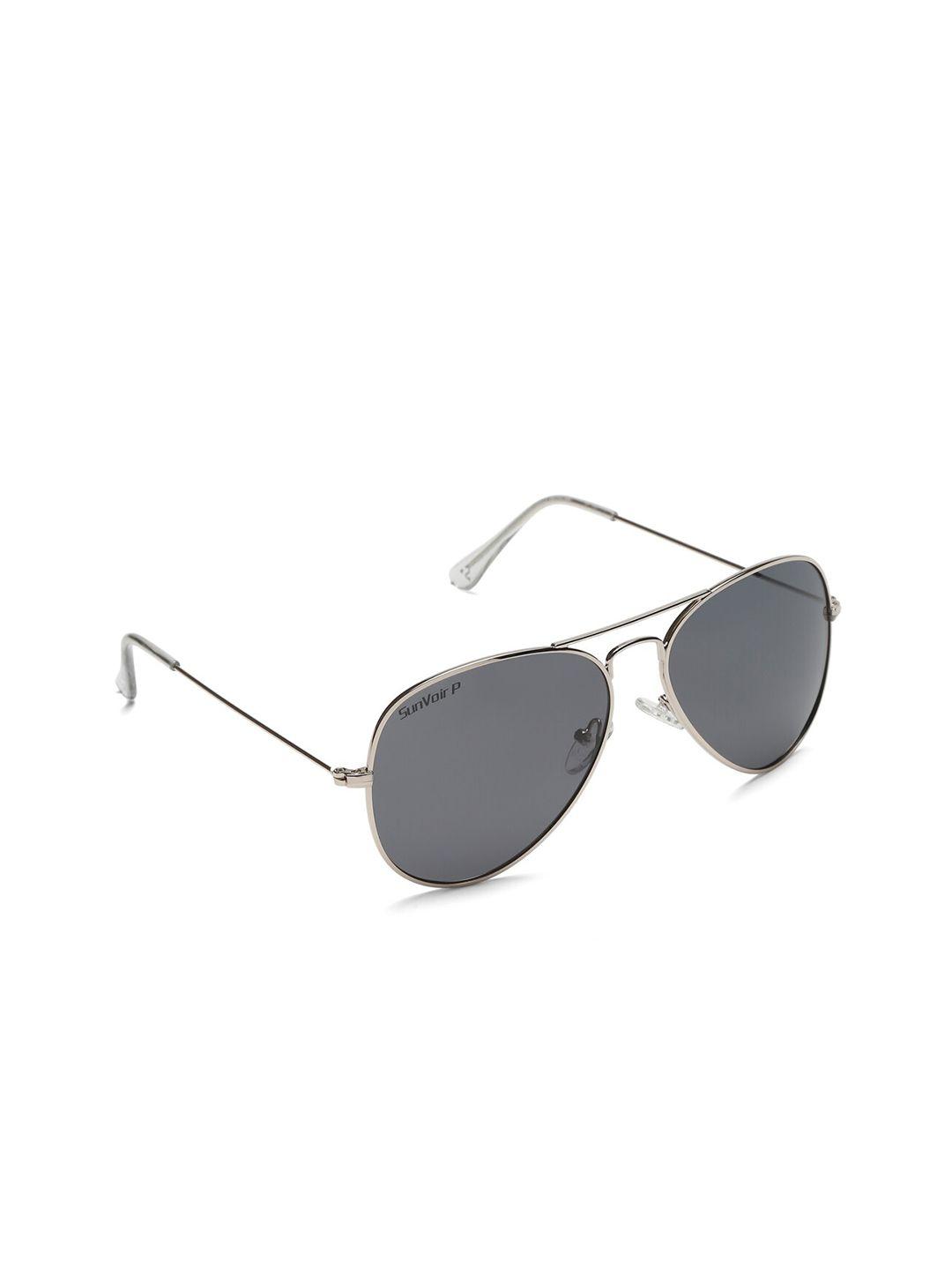 sunnies lens & silver-toned aviator sunglasses with polarised lens