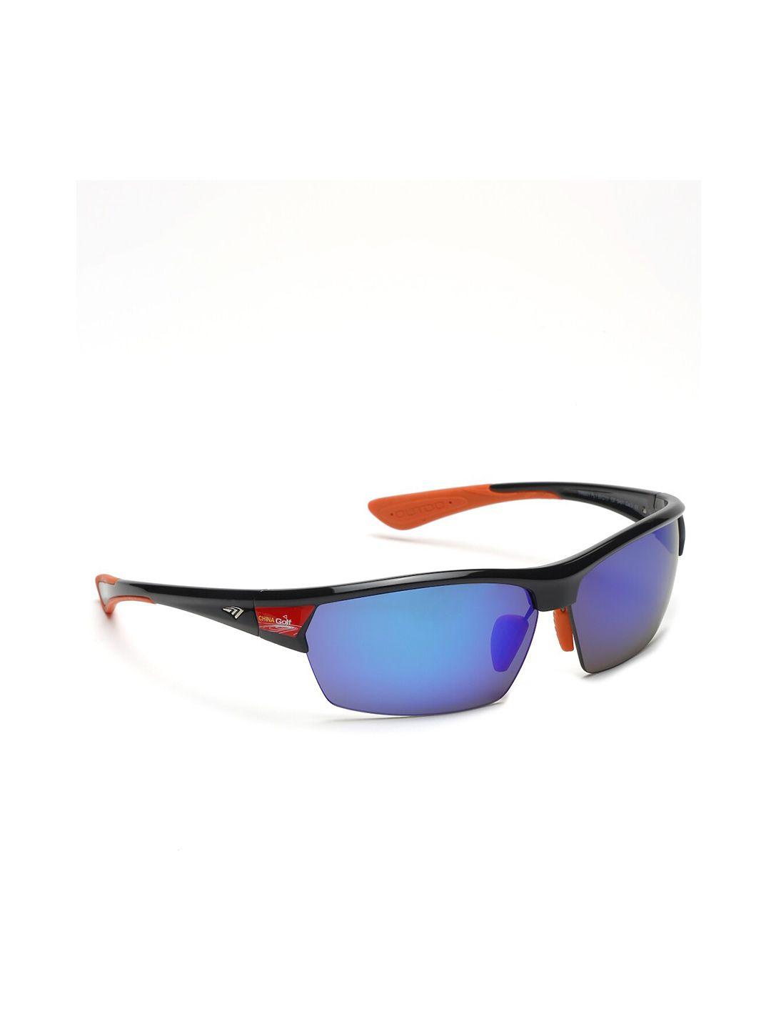 sunnies rectangle sports sunglasses with polarised and uv protected lens