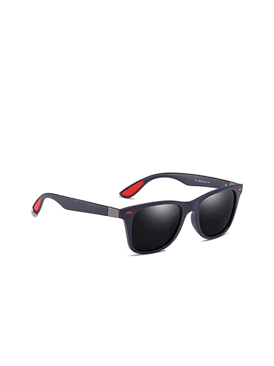 sunnies unisex black lens & black square sunglasses uv protected lens sunnies-093-037a