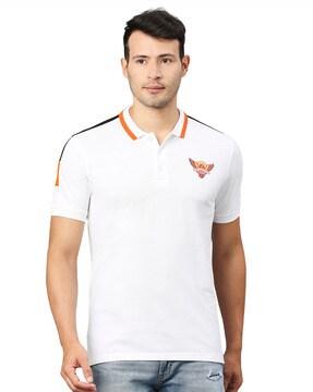 sunrisers hyderabad print crew-neck t-shirt