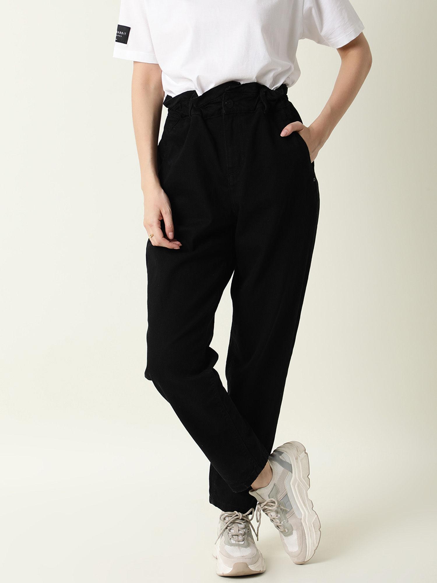 sunset black denim pant