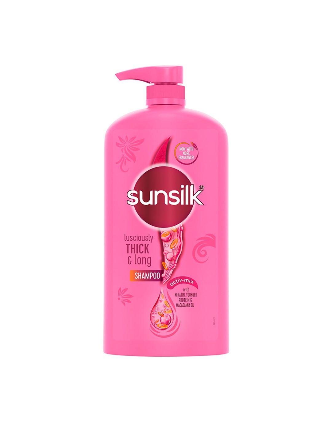 sunsilk lusciously thick & long shampoo with keratin & macadamia oil 1 ltr