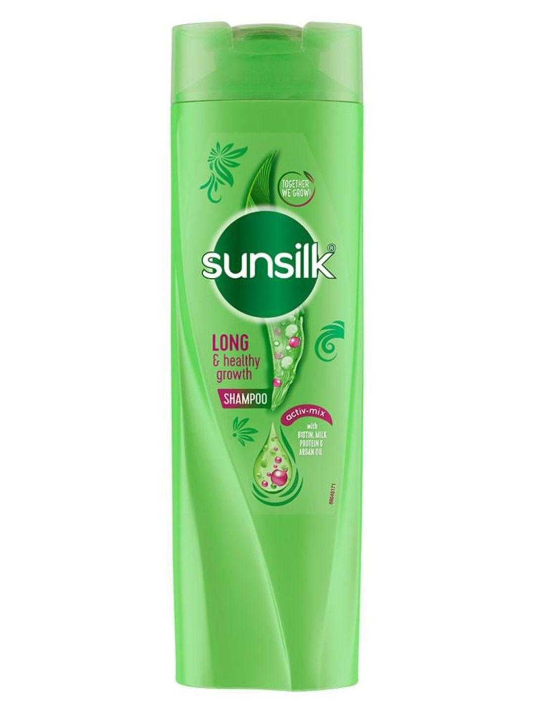 sunsilk long & healthy growth shampoo with biotin milk protein & argan oil 360 ml
