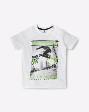 super skater print round-neck t-shirt